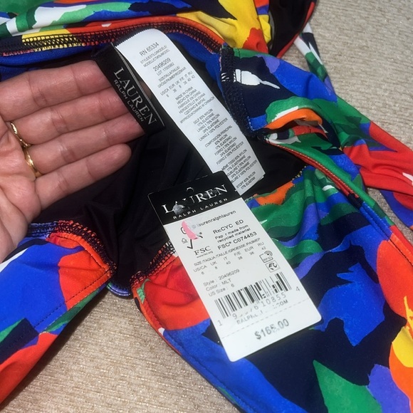 Ralph Lauren Bold Abstract Floral Swimsuit - Picture 9 of 11